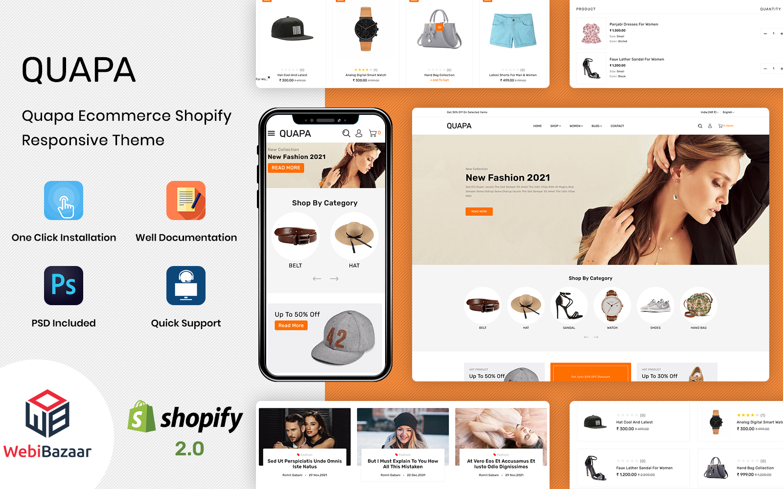 Quapa - Apparel & Fashion Multipurpose Responsive Premium Shopify Theme