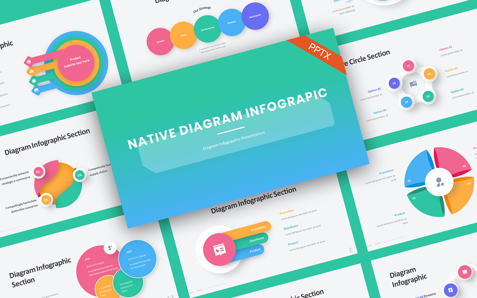 Native Diagram Infographic PowerPoint Template