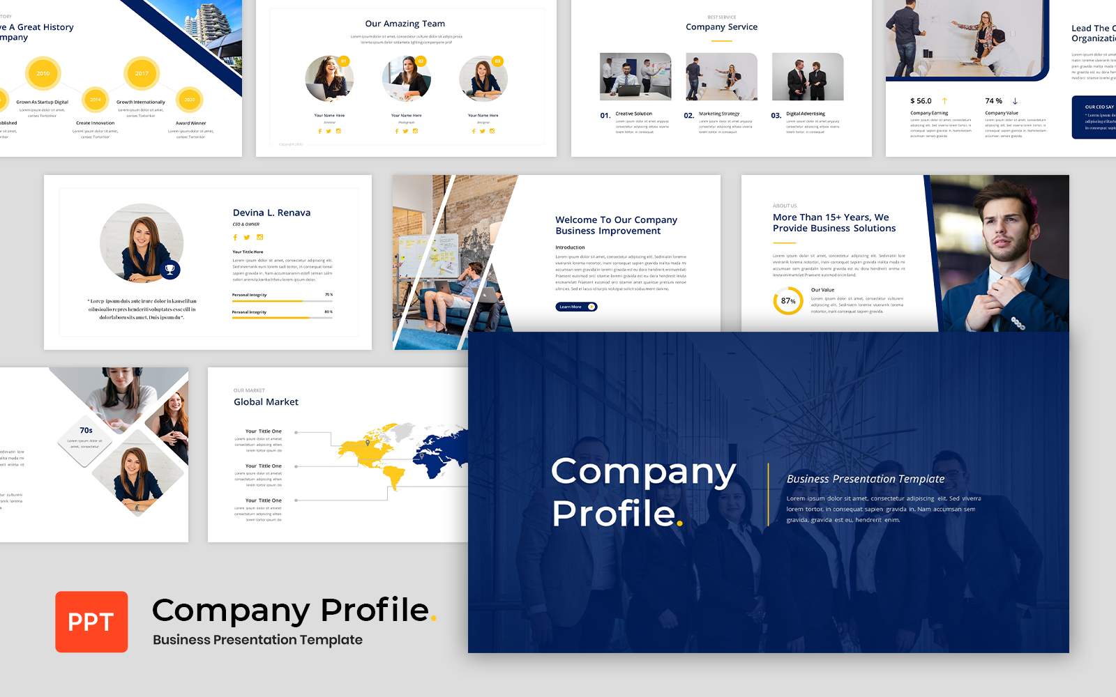 Company Profile - Business PowerPoint Template