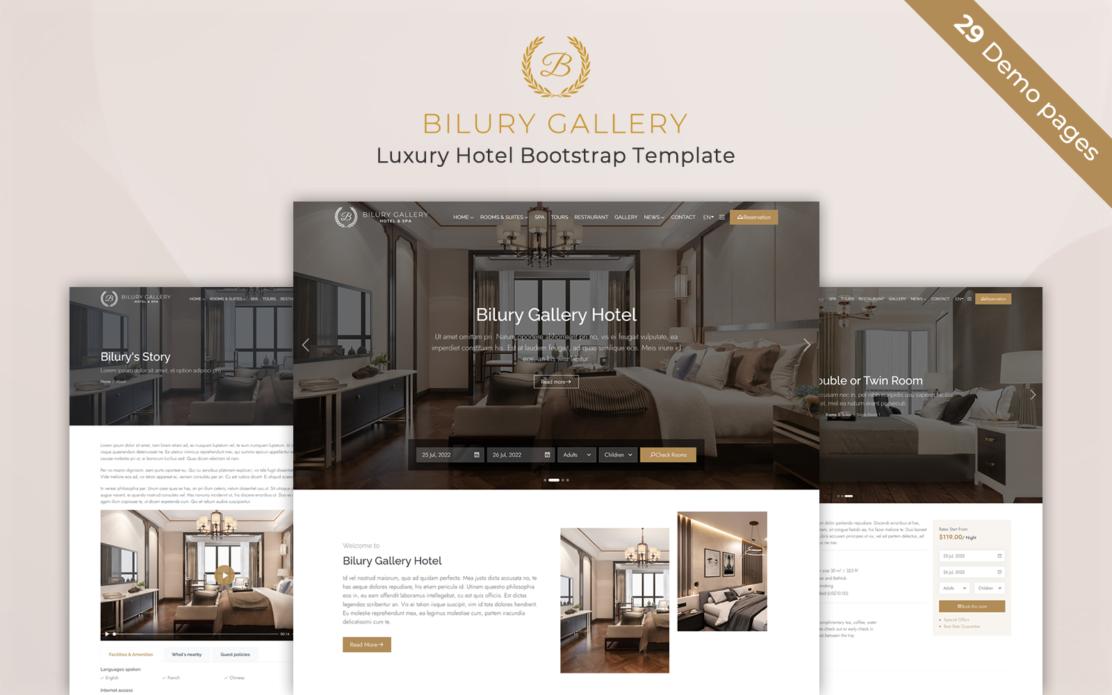 Bilury - Luxury Hotel Bootstrap HTML Template