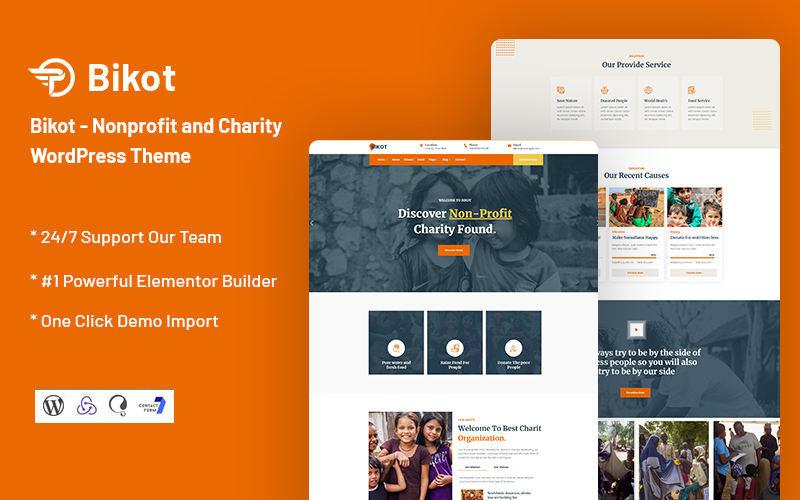 Bikot - Nonprofit and Charity WordPress Theme