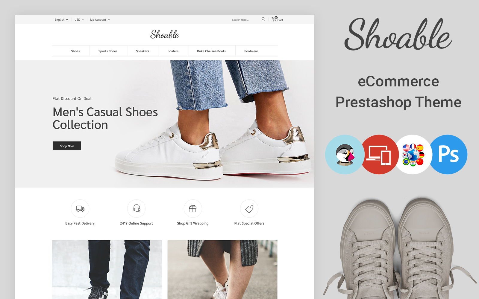 Shoable - Multipurpose, Fashion, Shoes Store PrestaShop Theme