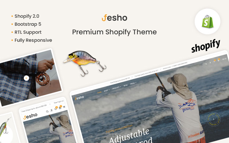 Fesho - The Fishing & Rod Premium Shopify Theme
