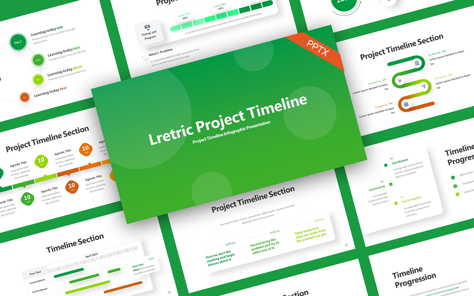Lretric Project Timeline PowerPoint Template
