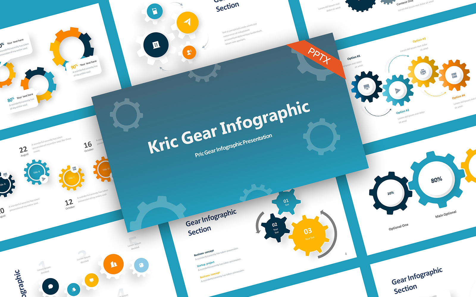 Kric Gear Infographic PowerPoint Template