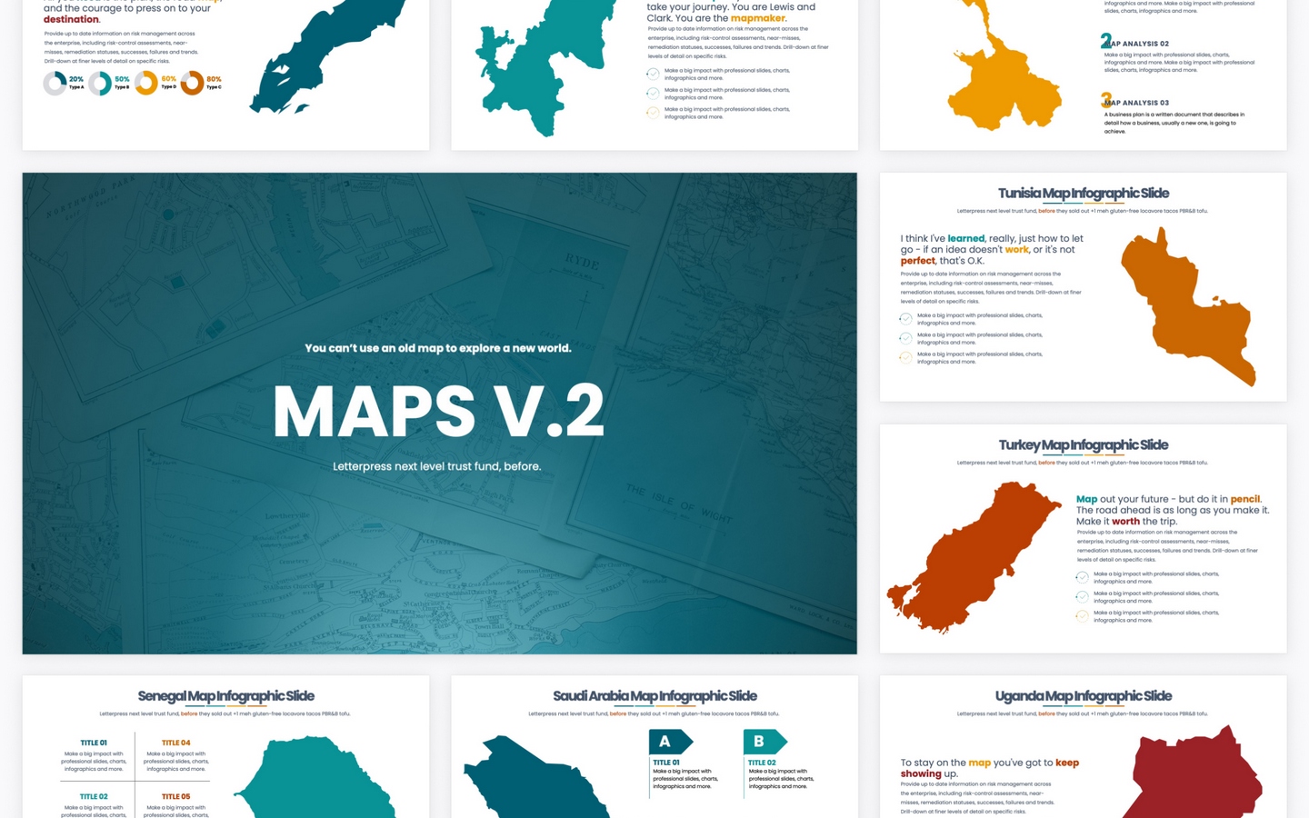 WORLD MAPS V.2 PowerPoint Infographics