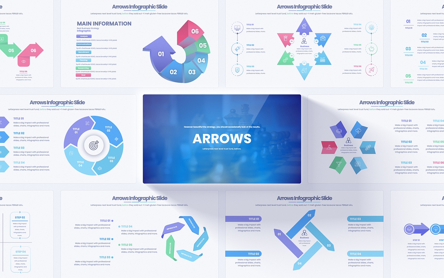 Arrows PowerPoint Infographics Slides