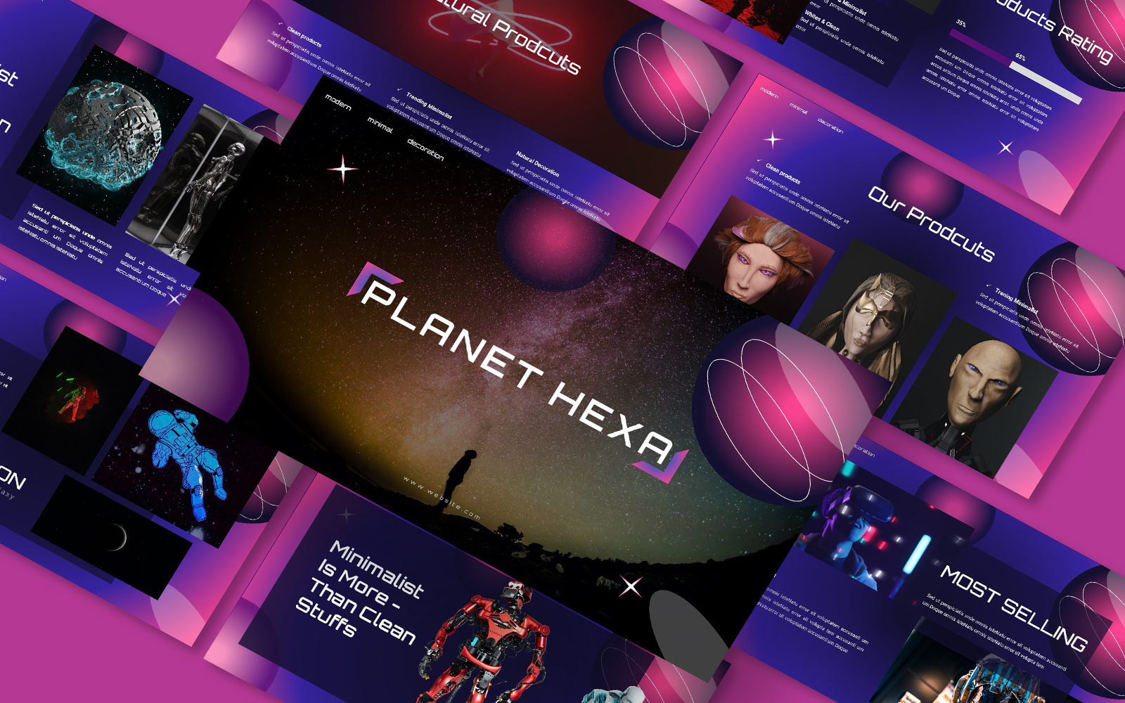 Planet Hexa Business Powerpoint Template