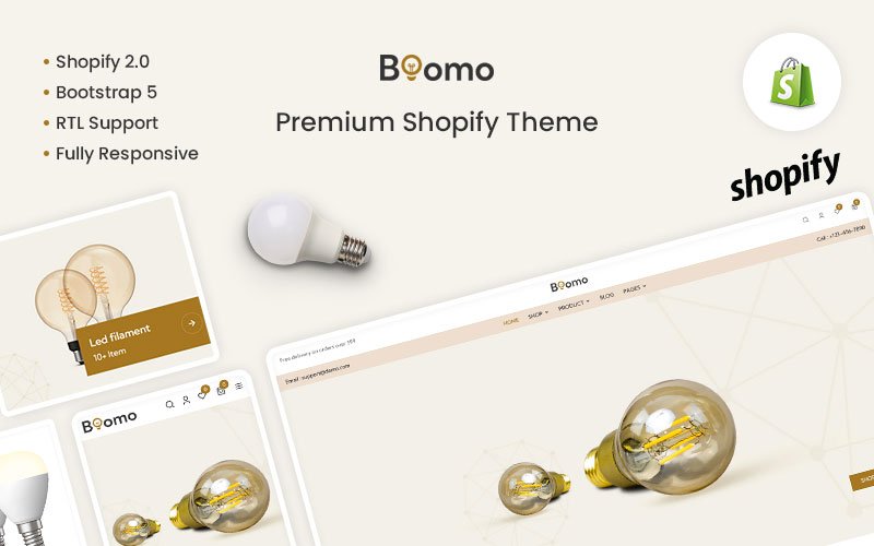 Boomo - The Bulb & Light Premium Shopify Theme