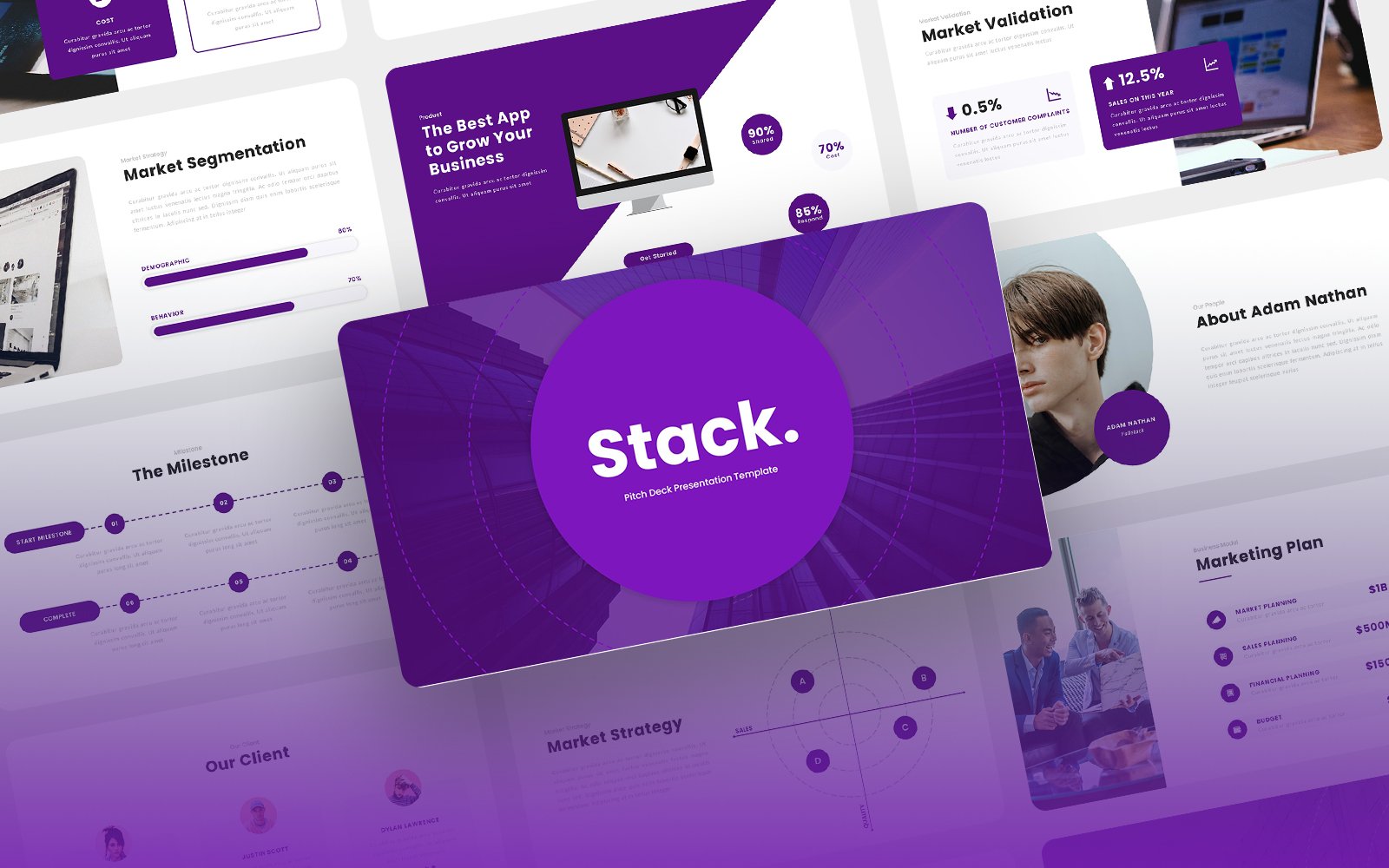 Stack - Multipurpose Pitch Deck PowerPoint Template