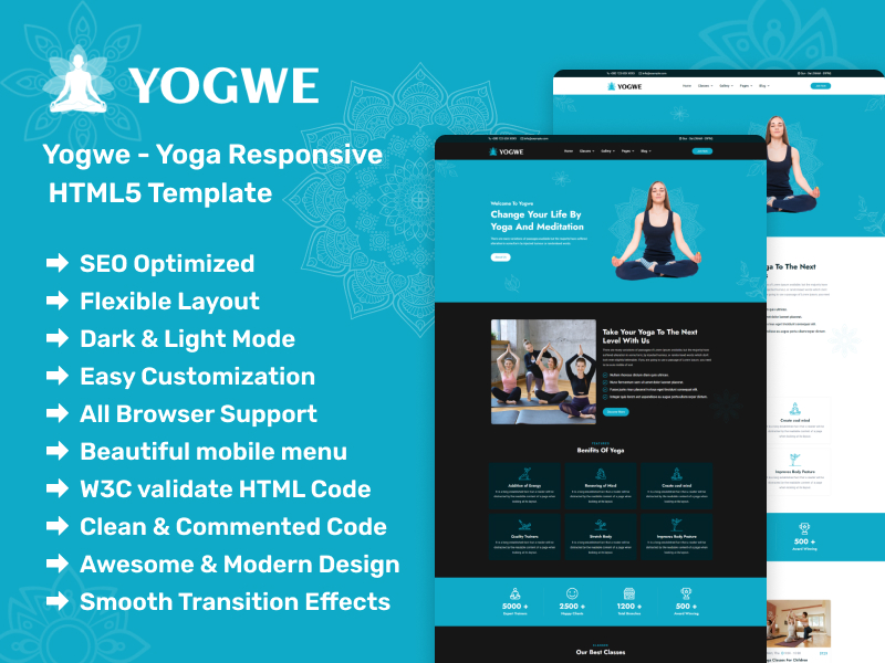 Yogwe - Yoga Responsive HTML  Template