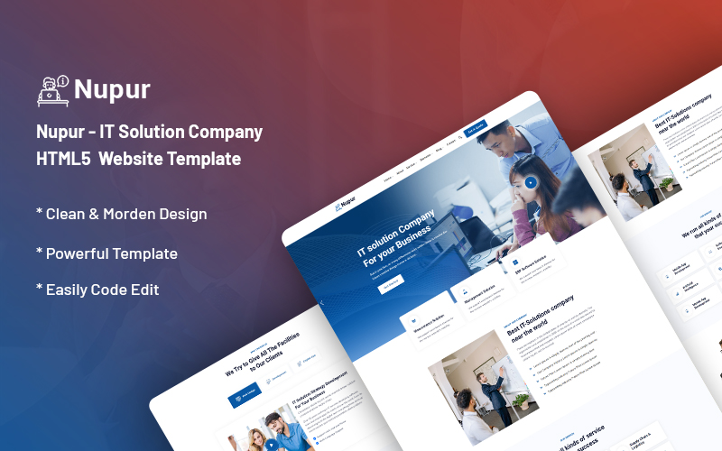 Nupur – IT Solution Company Website Template