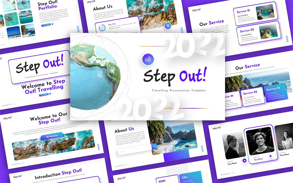 Step Out! Travelling Multipurpose PowerPoint Presentation Template