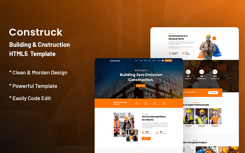 Construck – Construction Company Website Template