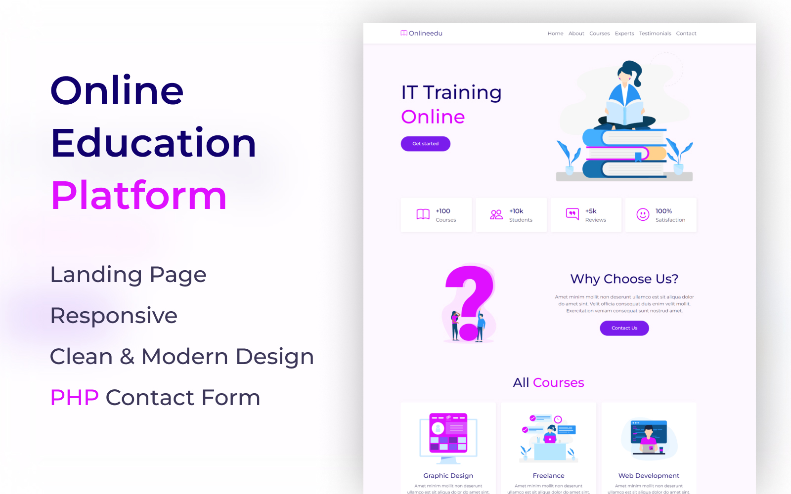 Onlineedu - Online Education Platform Landing Page