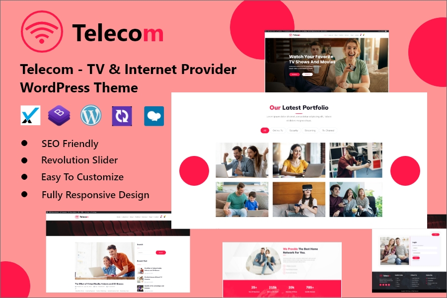 Telecom - TV & Internet Provider WordPress Theme