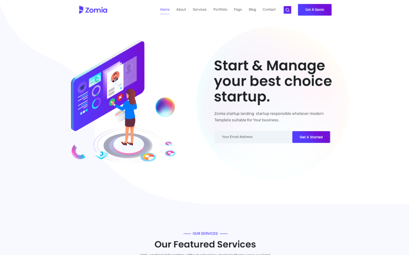 Zomia Startup Agency HTML5 Template