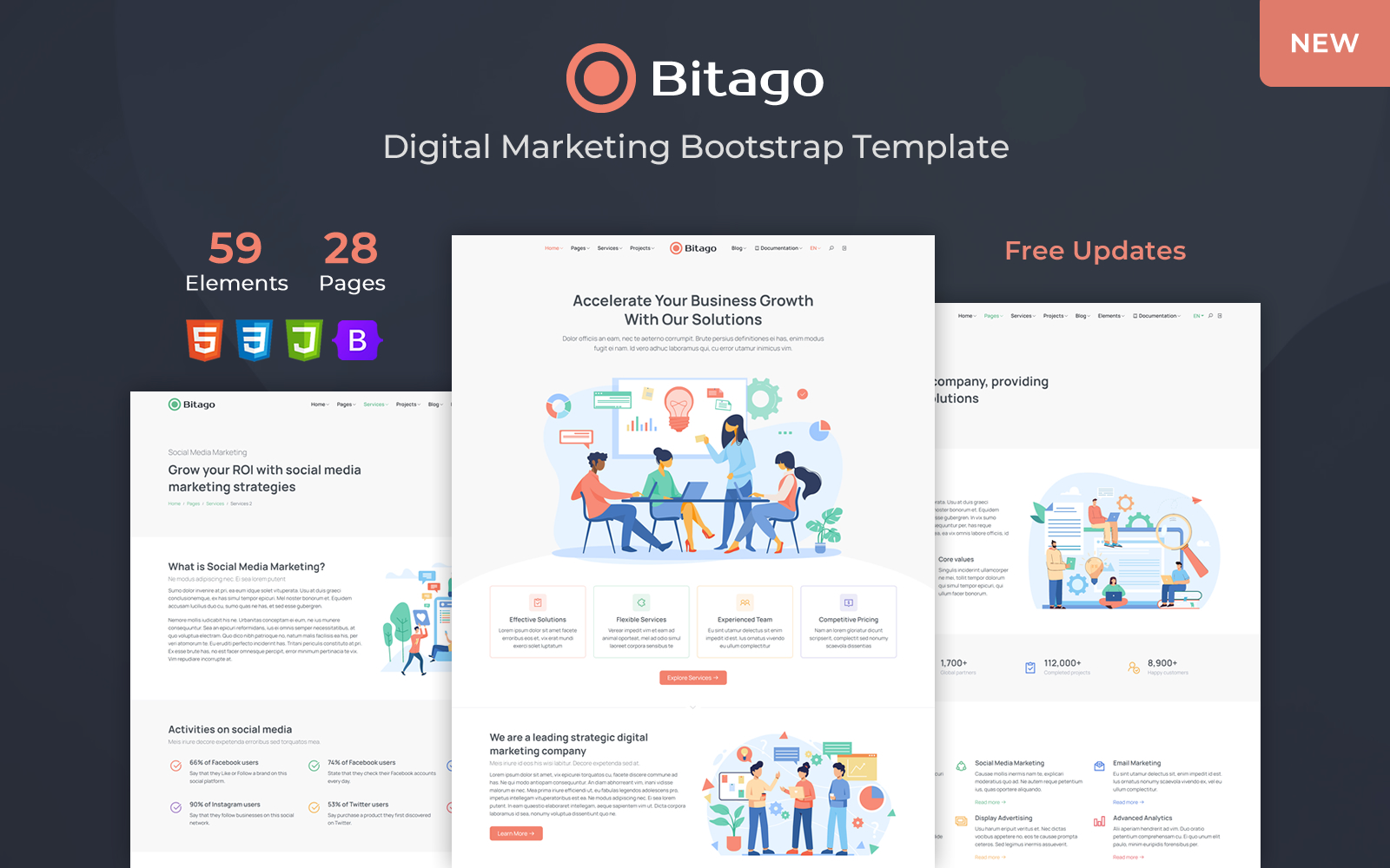 Bitago - Digital Marketing Bootstrap Template