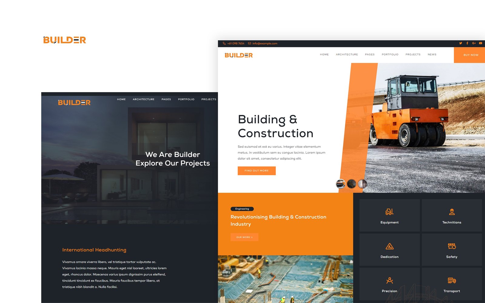 Builder Building and Construction WordPress theme