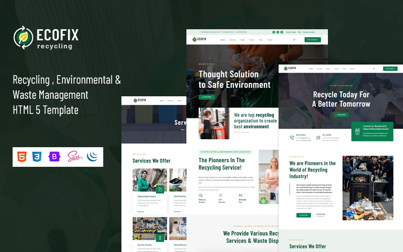 Ecofix - Recycling Services & Waste Management HTML Template