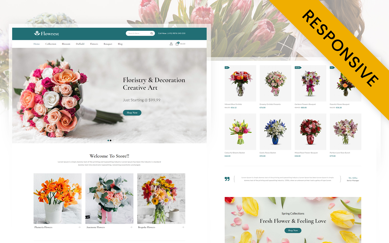 Flowrest - Flowers, Boutique and Gift Store PrestaShop Theme