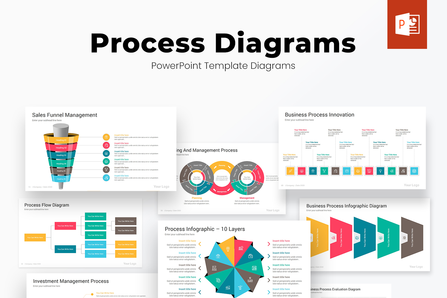 Process Diagrams PowerPoint Template Design