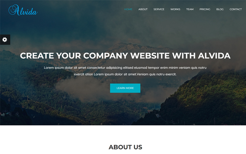Alvida - One Page Business Landing Page Template