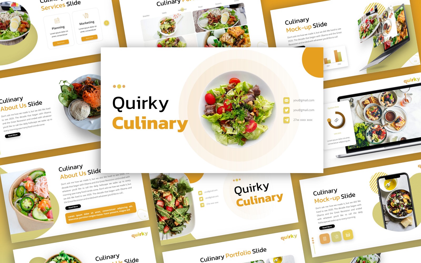 Quirky - Culinary Multipurpose PowerPoint Template