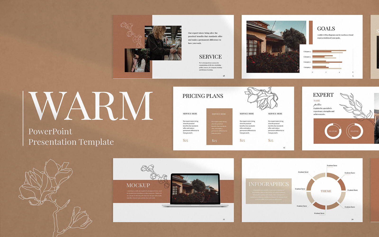 PowerPoint Presentation Template Warm Theme