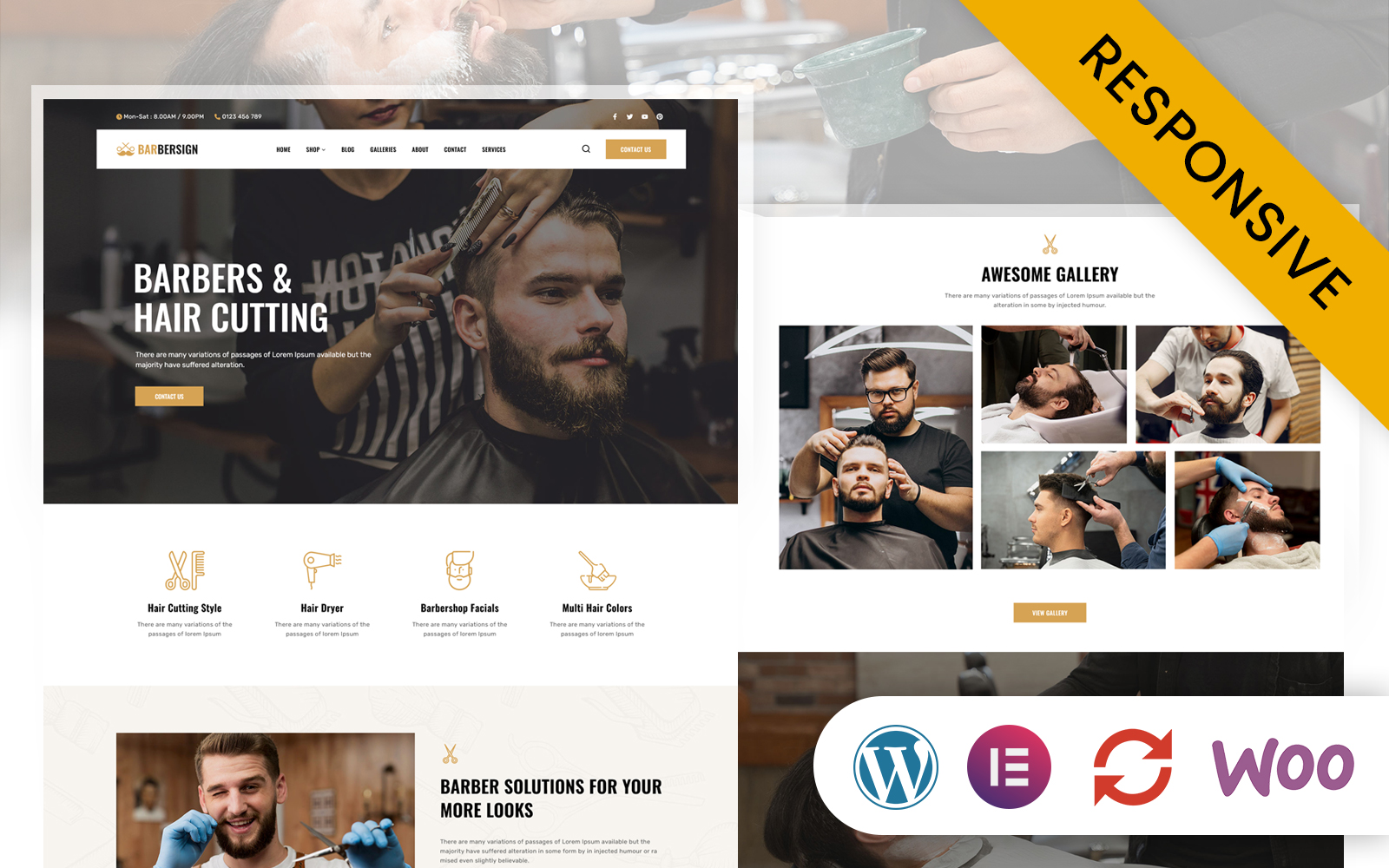Barbersign - Barber, Hair Salon and Tatoo Shop Elementor WordPress Theme