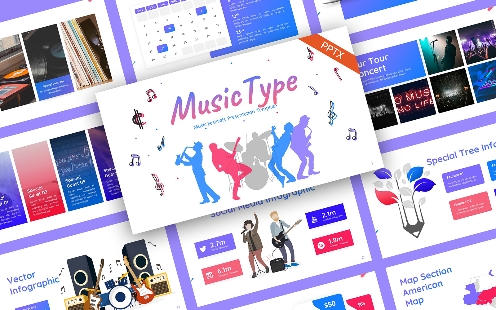 MusicType Music PowerPoint Template