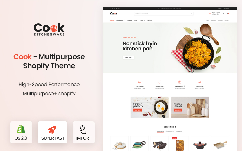 Cook - Multipurpose Warehouse 2.0 Shopify Theme