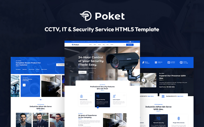 Poket – CCTV and Security Responsive Website Template