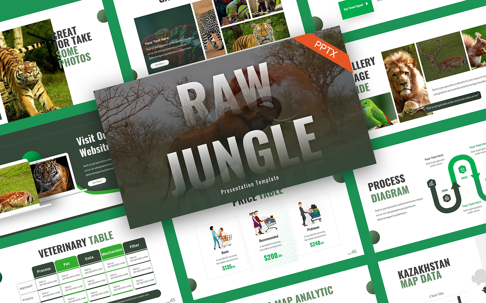 RawJungle Animal PowerPoint Template