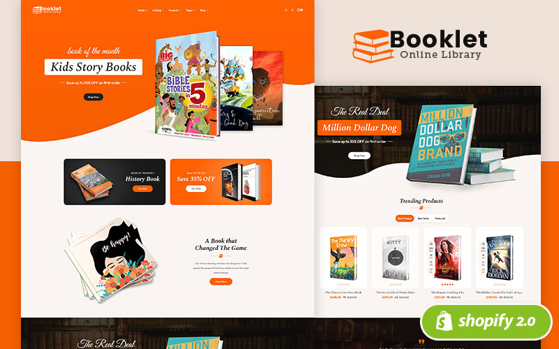 Booklet - Shopify OS2.0 Responsive Theme for Online Book Store