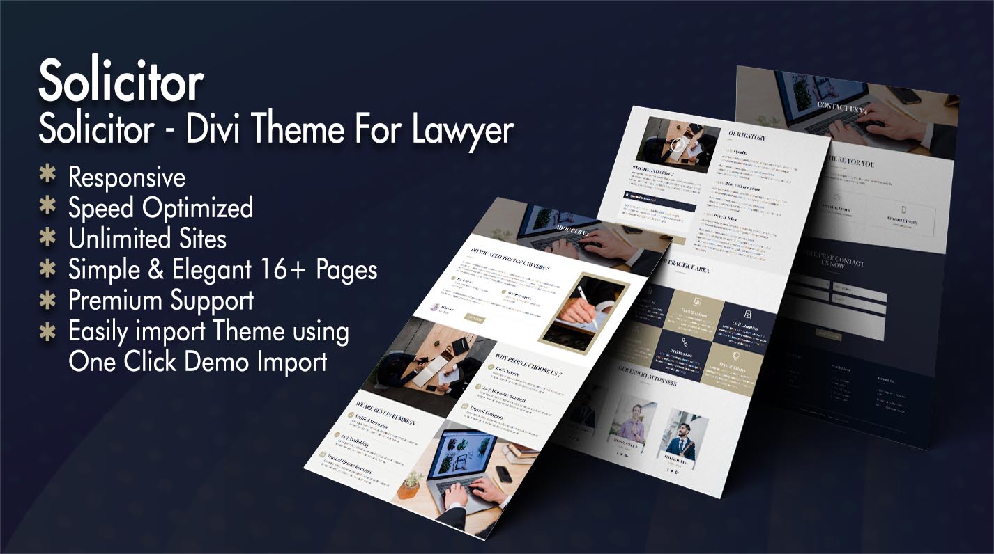 Solicitor - Divi WordPress Theme For Lawyer