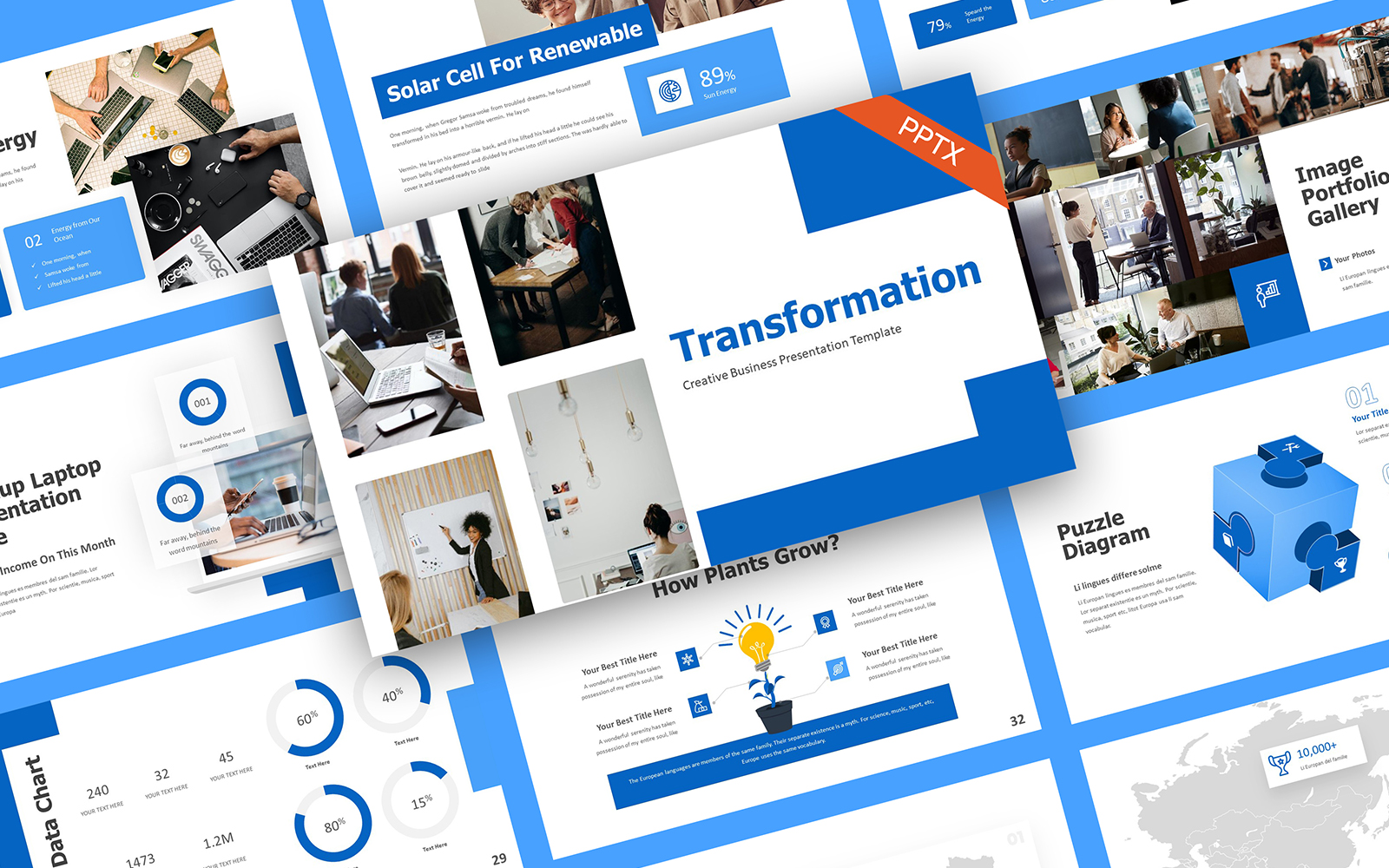 Transformation Creative Business PowerPoint Template For $21