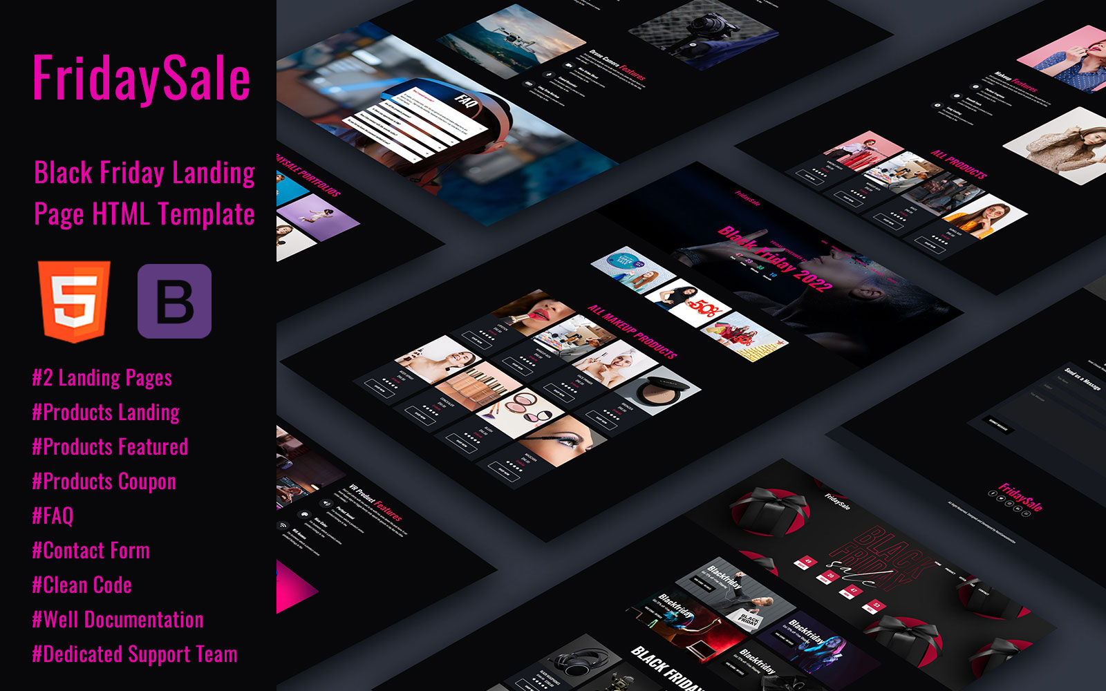 FridaySale - Black Friday Sale Landing Page HTML Template