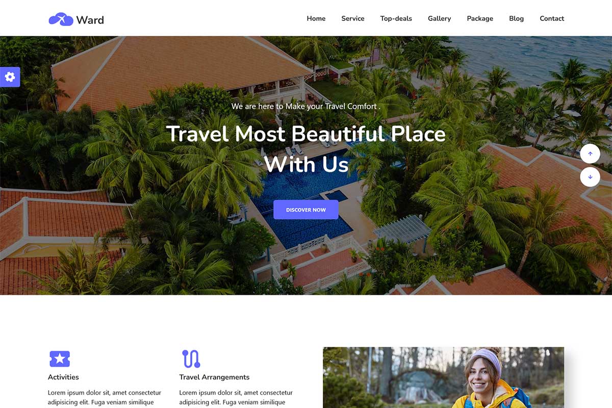 Ward - Travel Agency Landing Page React Template