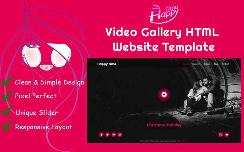 Happy Time - Video Gallery HTML Website Template