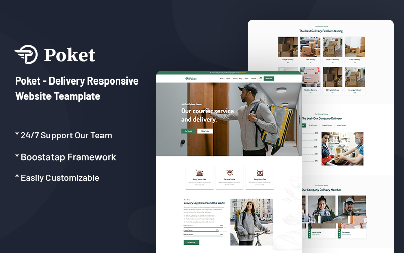 Poket – Delivery Responsive Website Template