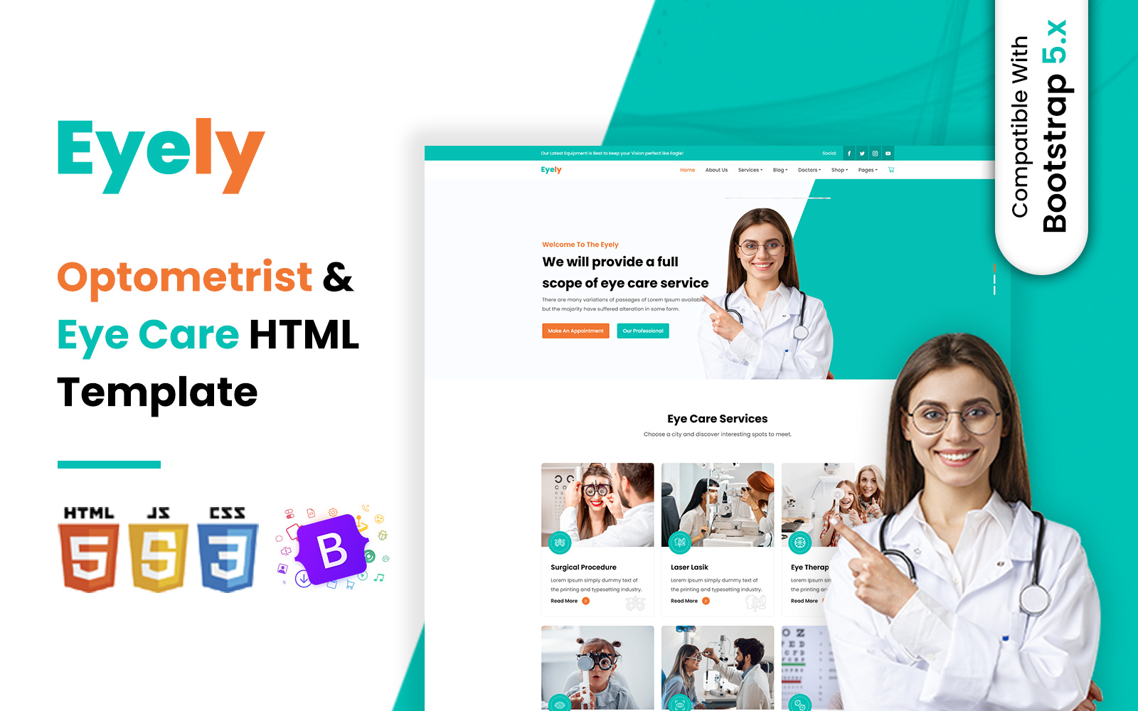 Eyely | Optometrist & Eyecare HTML Template