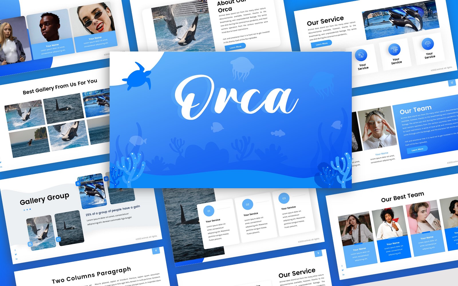 Orca - Animal Multipurpose PowerPoint Template