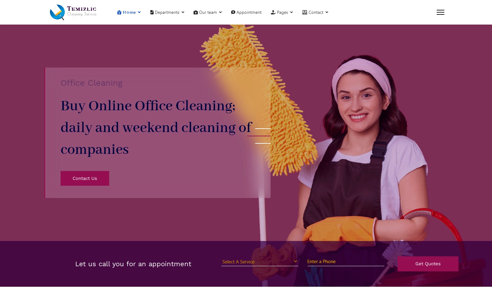 Temizlic Cleaning Service Joomla4 Template