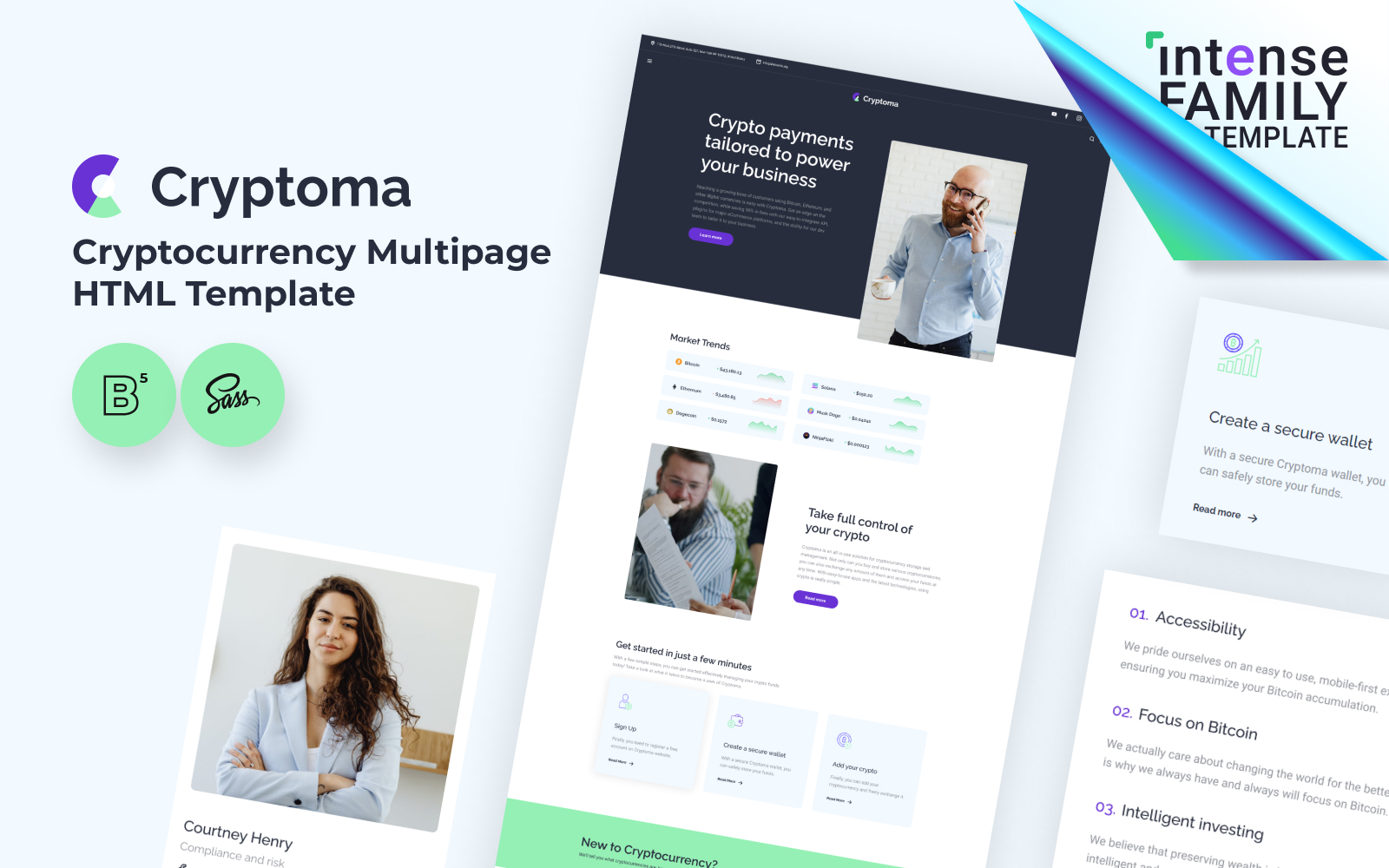 Cryptoma - Cryptocurrency Exchange HTML5 Website Template