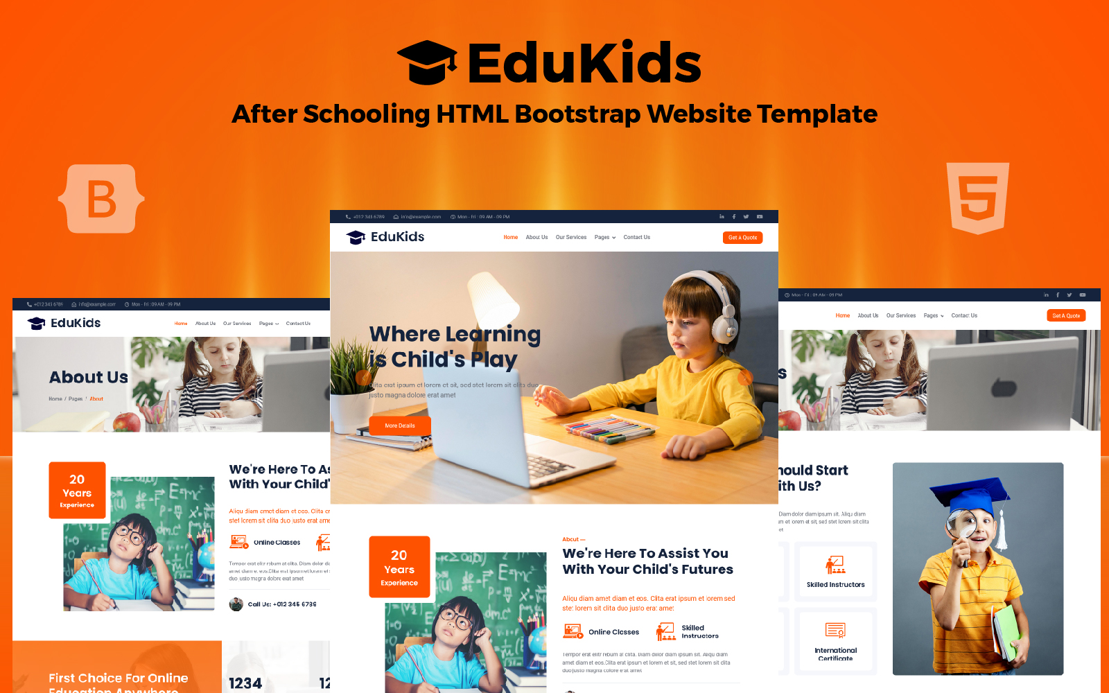 EduKids - After Schooling HTML Bootstrap Website Template