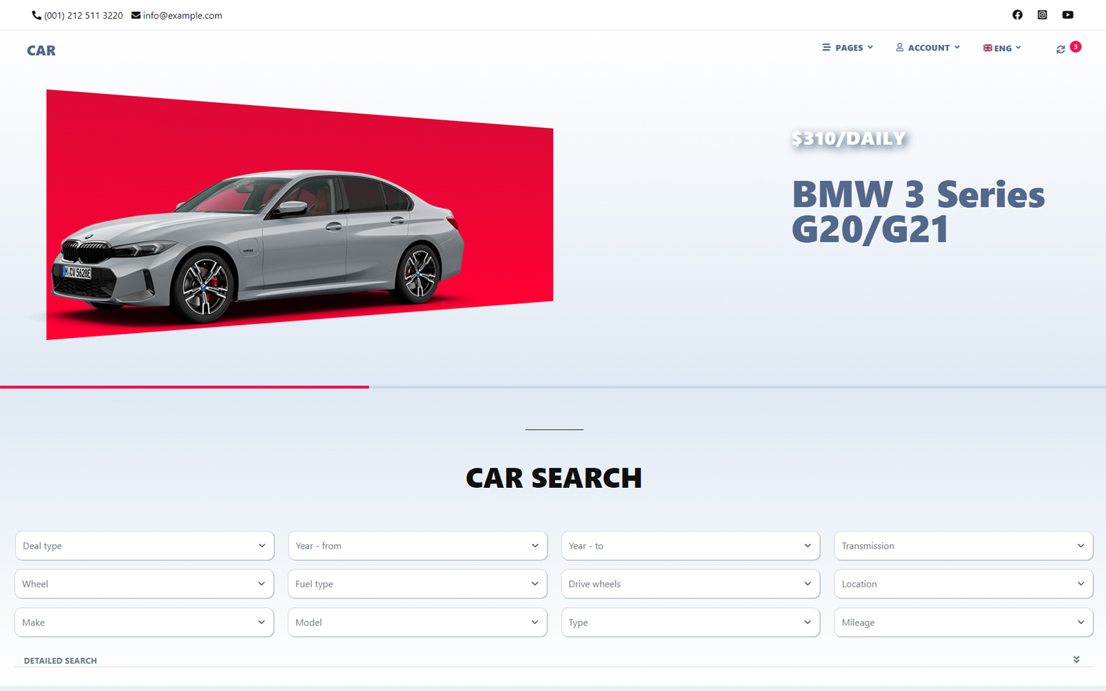 Car Dealer / Car Rental HTML Site Template