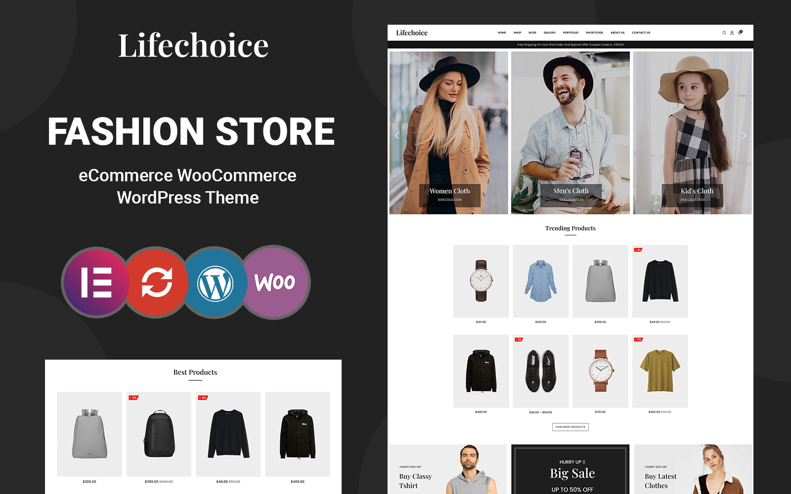 Lifechoice - Fashion and Accessories Store WooCommerce Theme