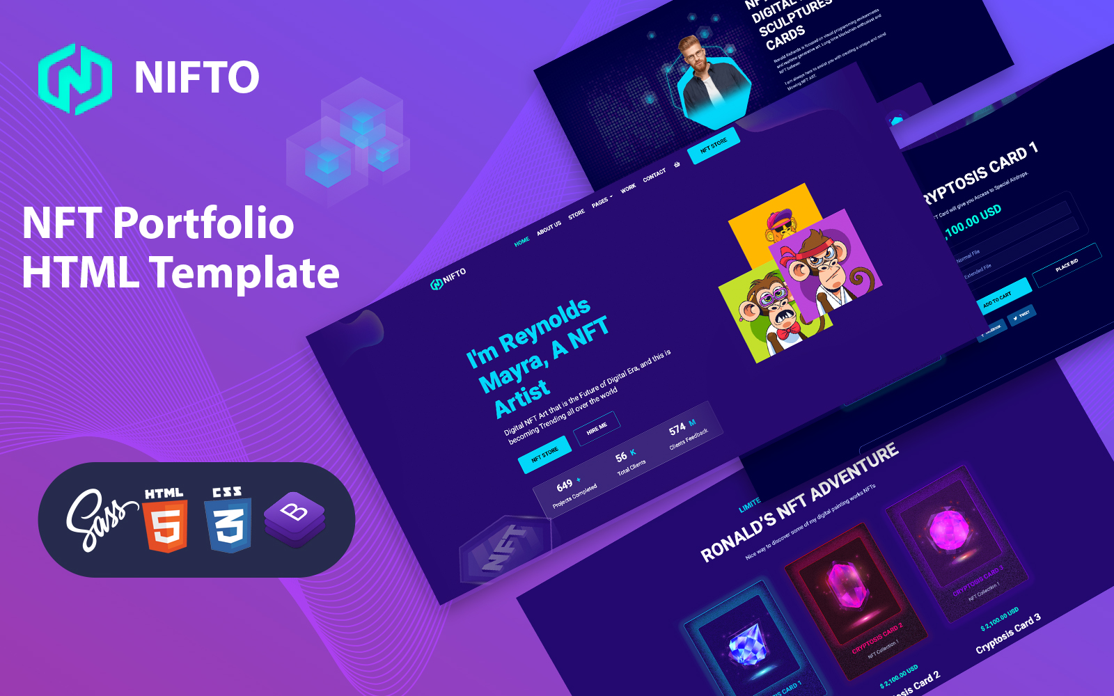 NIFTO - NFT Portfolio Html Template