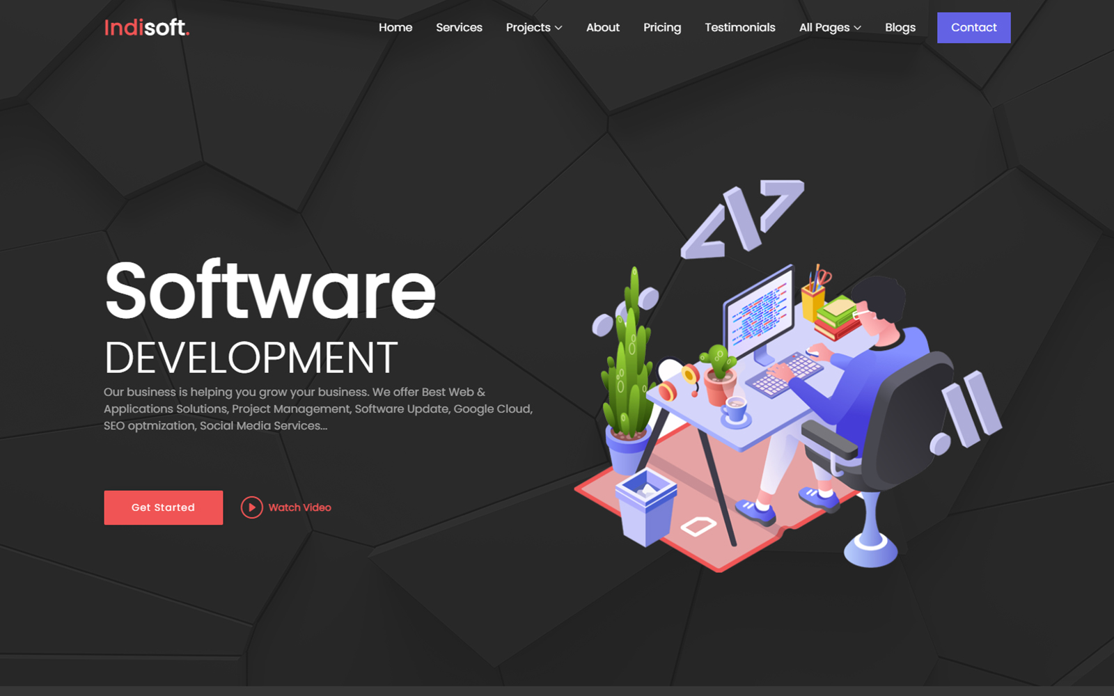 Indisoft - It Solutions & Software Development Website Template